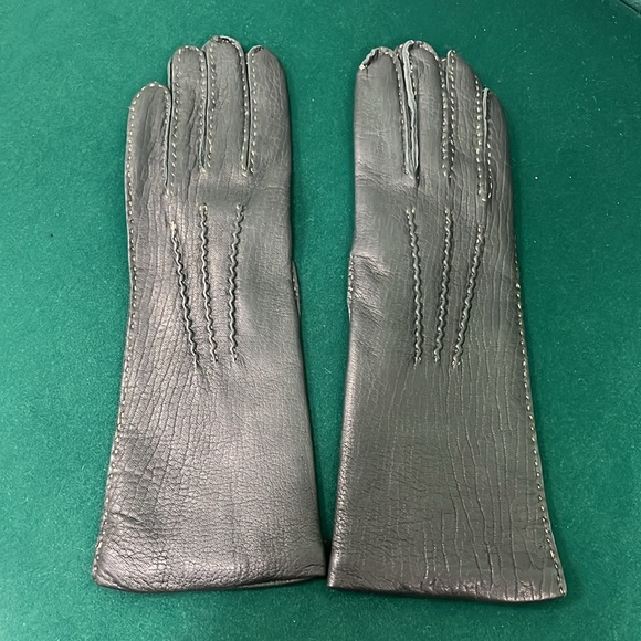 🦐 Sermoneta Cashmere Lined Leather Gloves 7 - Picture 2 of 6